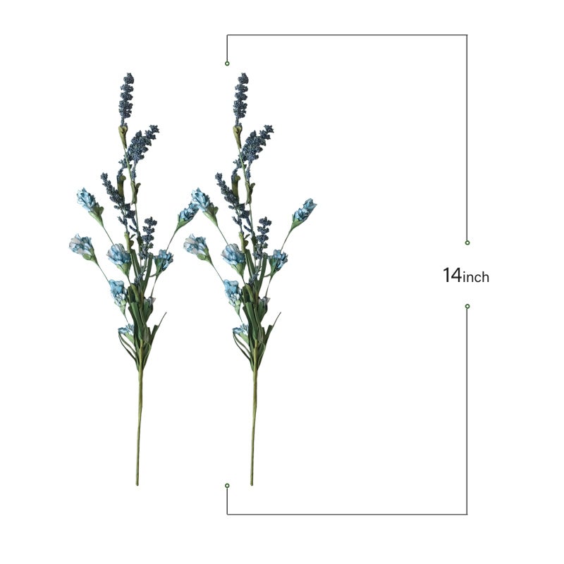 TEMPUS 10Pcs Artificial Flower Bulk Spring/Summer Flowers Wedding Party Vase Bouquet Floral Arrangement Home Decor Indoor Decor(Blue) - Image 3