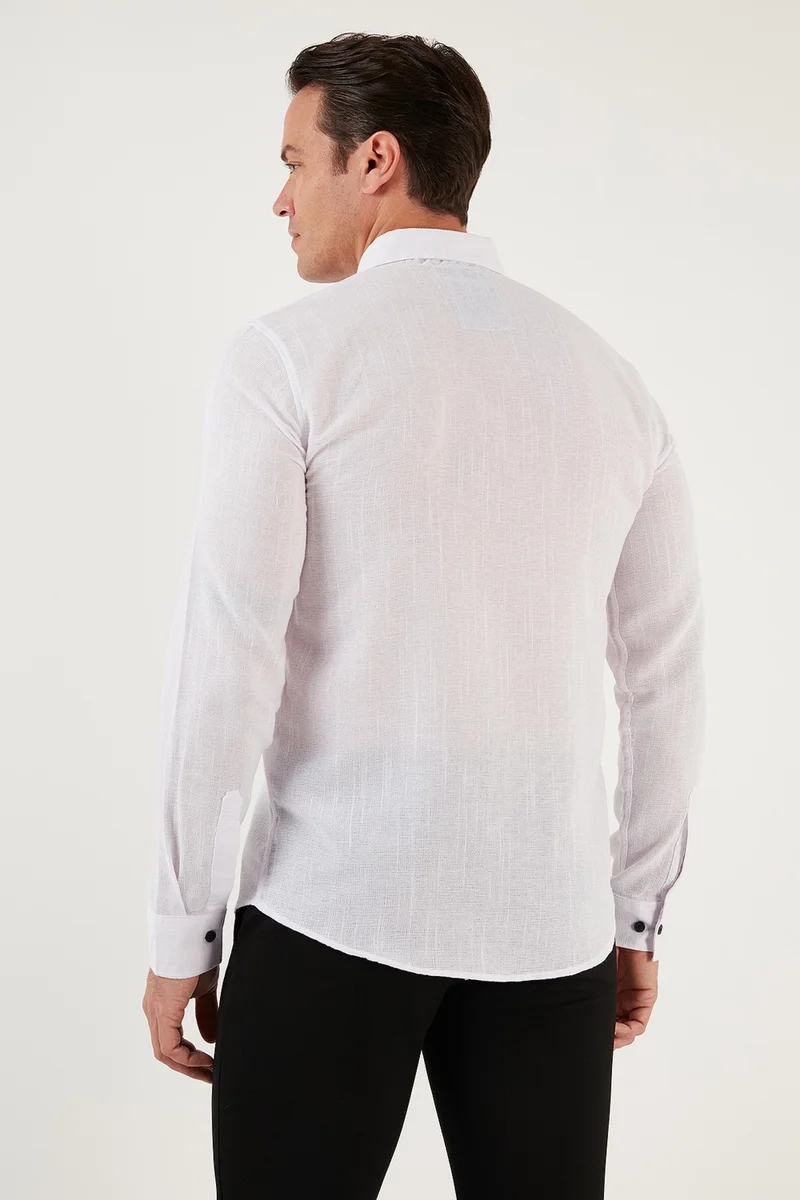 Buratti 100% Cotton Slim Fit Long Sleeve Shirt Men's Shirt CF21S111498