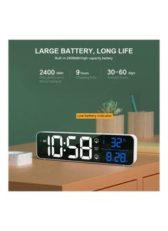 NIBEMINENT LED Digital Alarm Clock Black  - Image 4