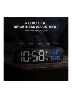 NIBEMINENT LED Digital Alarm Clock Black  - Image 3