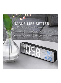 NIBEMINENT LED Digital Alarm Clock Black  - Image 2