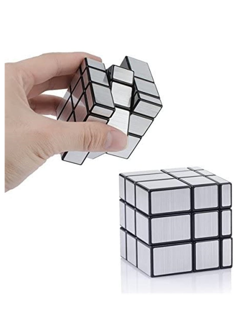 SYOSI Mirror Rubiks Cube SYOSI 3x3x3 Speed Cube Mirror Blocks Cube Different Shapes Silver Cube 57mm - Image 5