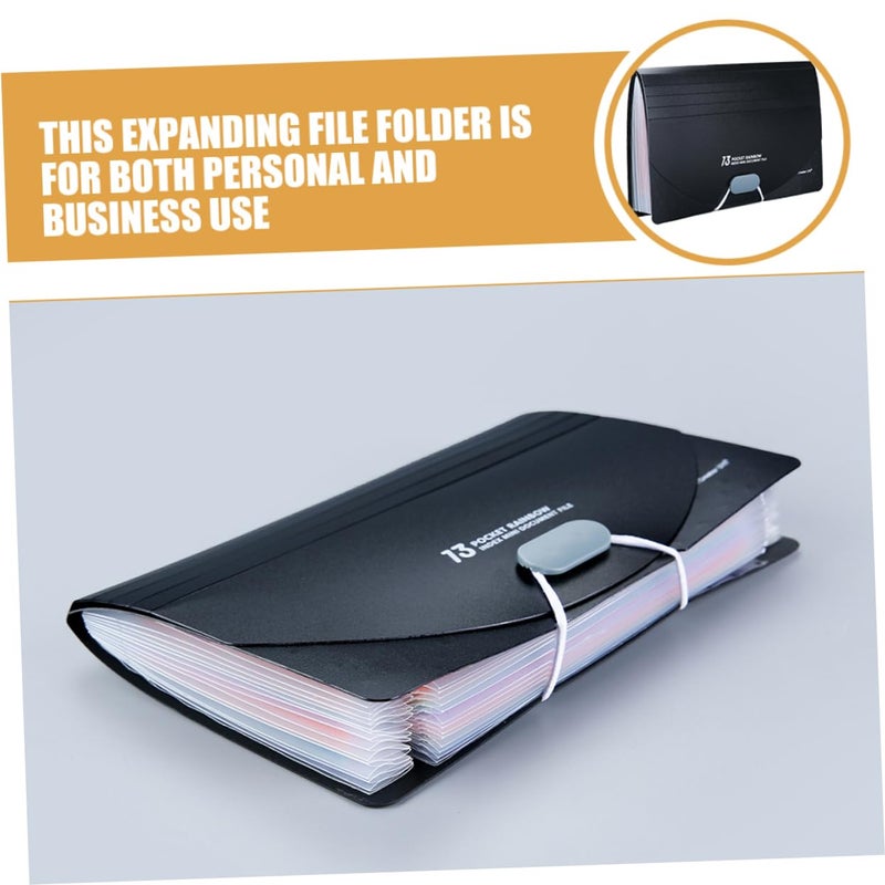 Compact Accordion File Organizer with Secure Three Side Seal for Receipts Documents Storage - Image 4