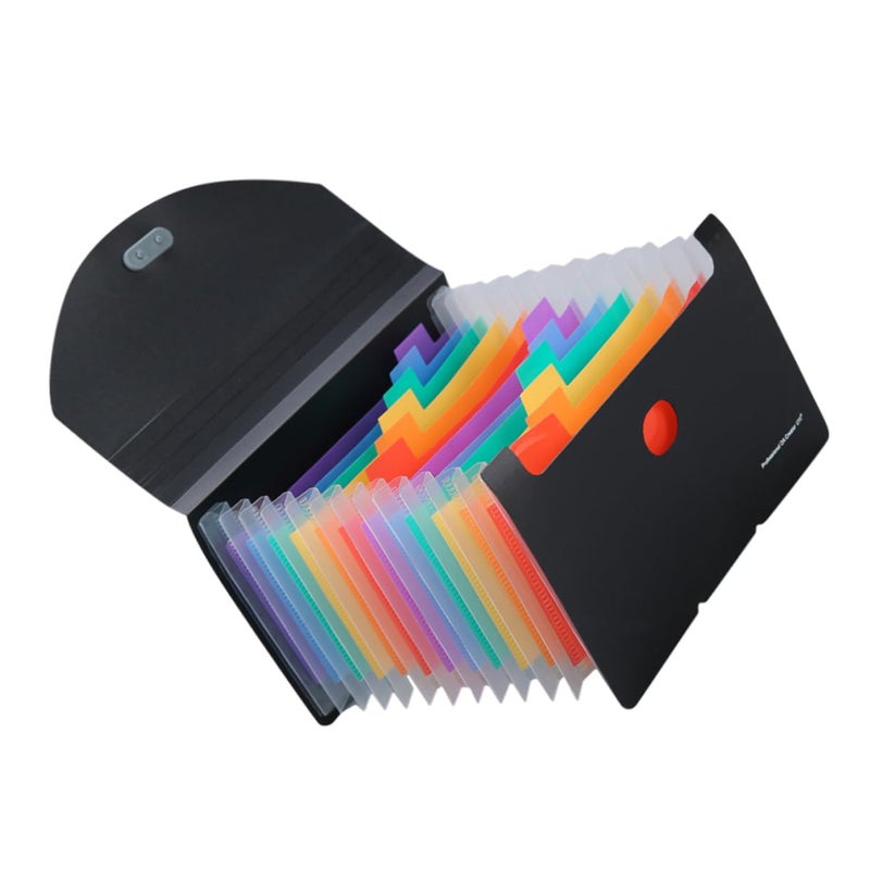Compact Accordion File Organizer with Secure Three Side Seal for Receipts Documents Storage - Image 2