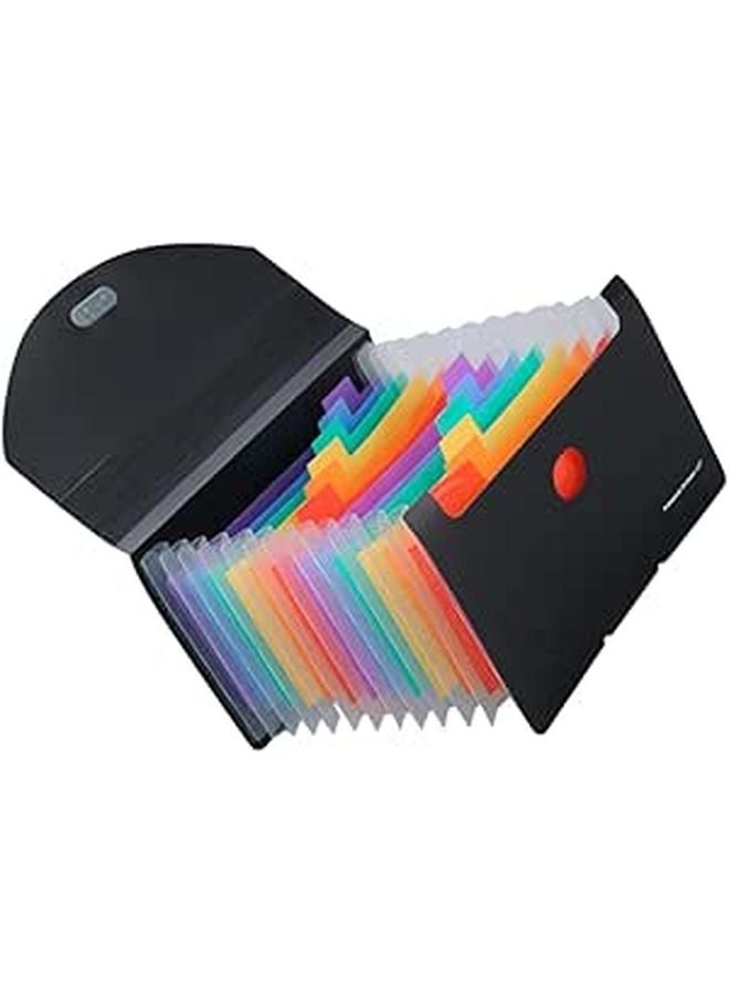 Compact Accordion File Organizer with Secure Three Side Seal for Receipts Documents Storage - Image 1