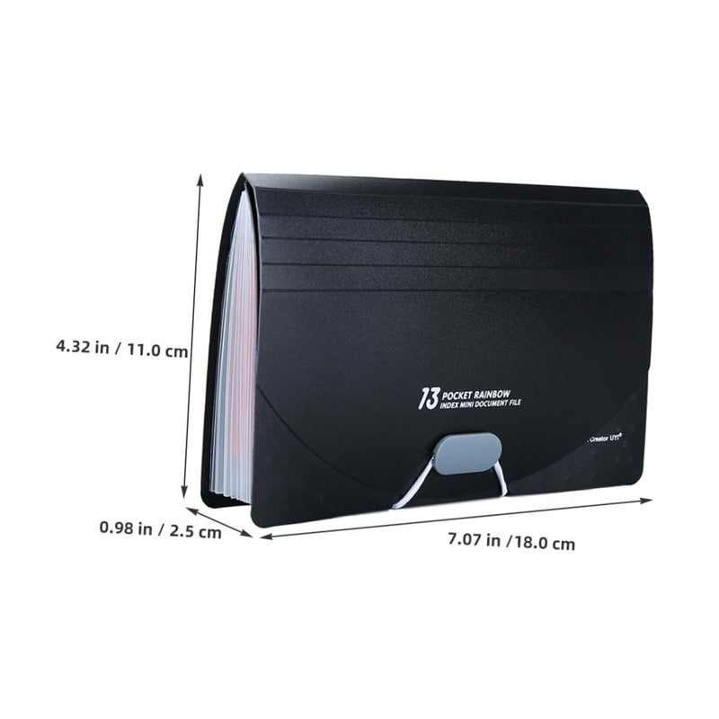 Compact Accordion File Organizer with Secure Three Side Seal for Receipts Documents Storage - Image 3