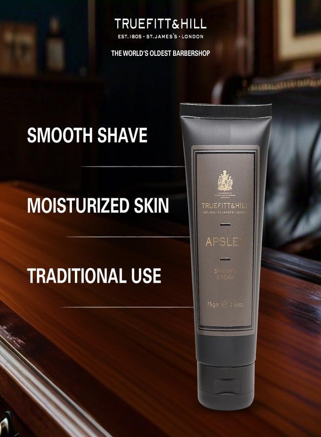Truefitt & Hill Apsley Shaving Cream For men | 75gm Tube |All Skin Type | Glycerine based |Smooth Razor Glide|Rich Lather|Contains Essential Oils | All Natural - Image 3