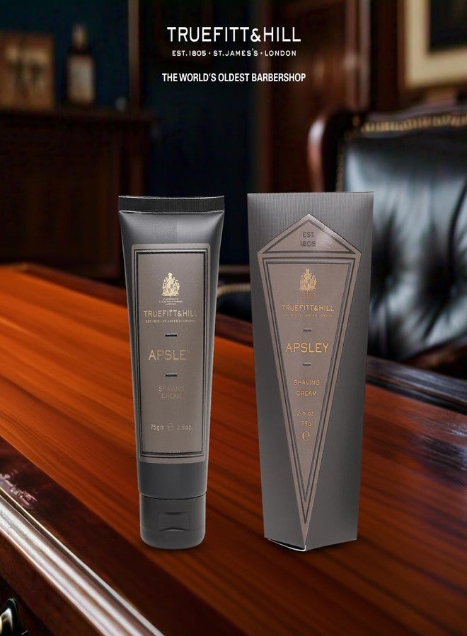 Truefitt & Hill Apsley Shaving Cream For men | 75gm Tube |All Skin Type | Glycerine based |Smooth Razor Glide|Rich Lather|Contains Essential Oils | All Natural - Image 2