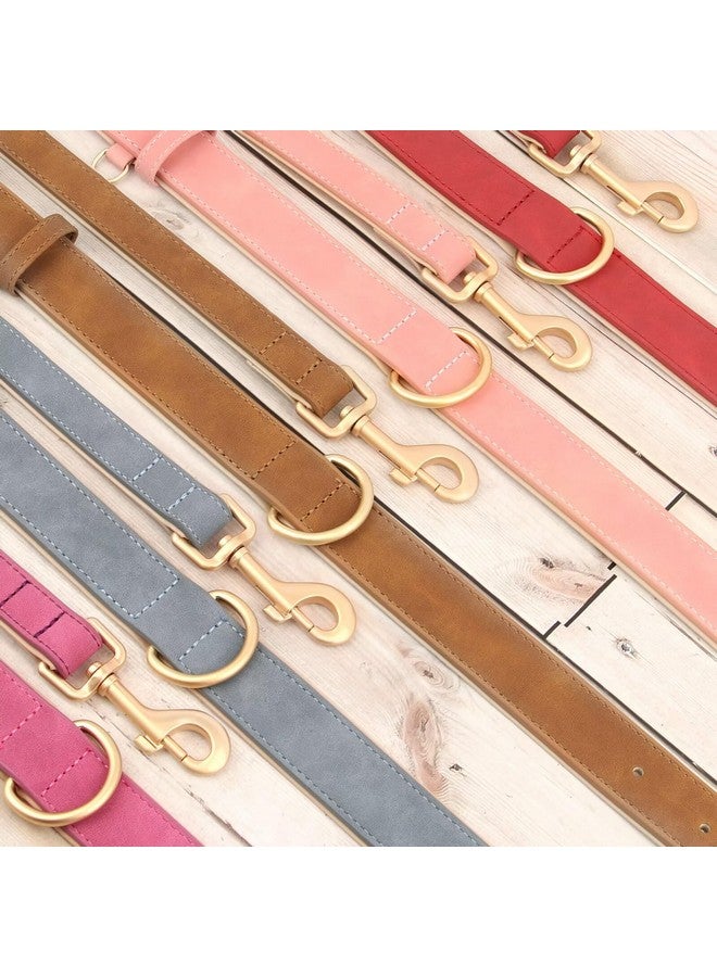 Beirui Soft Padded Leather Dog Collar and Leash Set, Heavy Duty Dog Leash and Collar Set with Metal Buckle, Breathable Dog Collars with 4FT Leather Dog Leash for Large Dogs(Pink, Neck 16-21") - Image 5