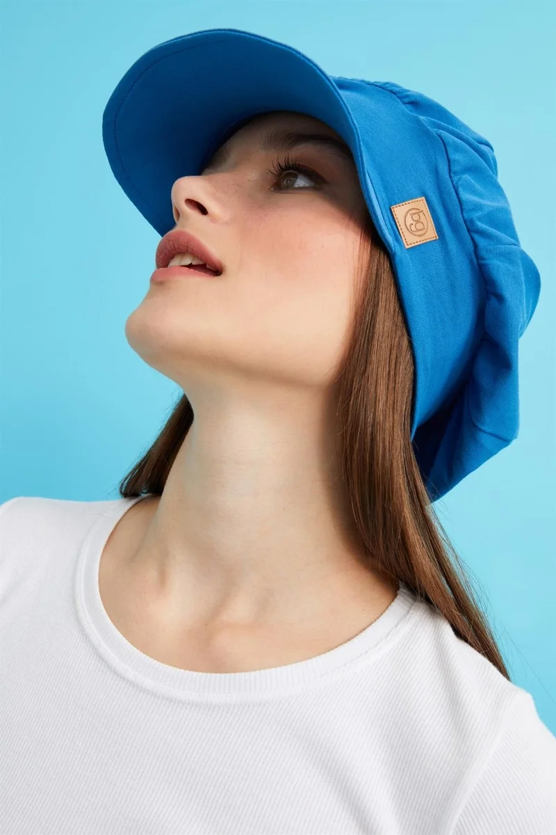 Butikgiz Parliament Women's 4 Seasons Cotton, Ultra Soft, Lightweight, Anti-Sweat, Stylish, Trendy Cap and Combed Cotton Hat with Visor