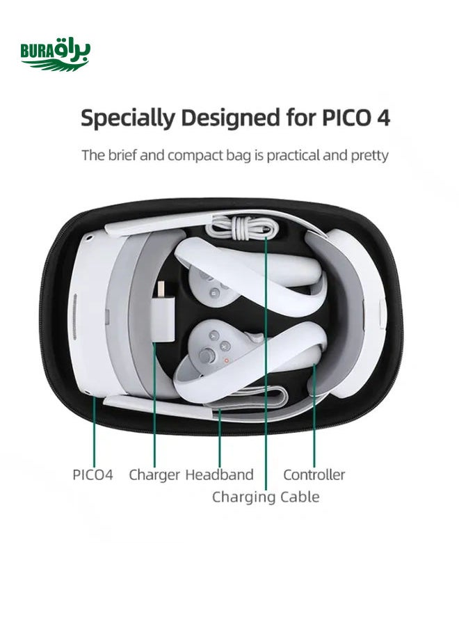 Generic - For PICO 4 Hifylux PC-BF16 VR Glasses All-in-one Headwear Protective Storage Bag(Black) - Image 1