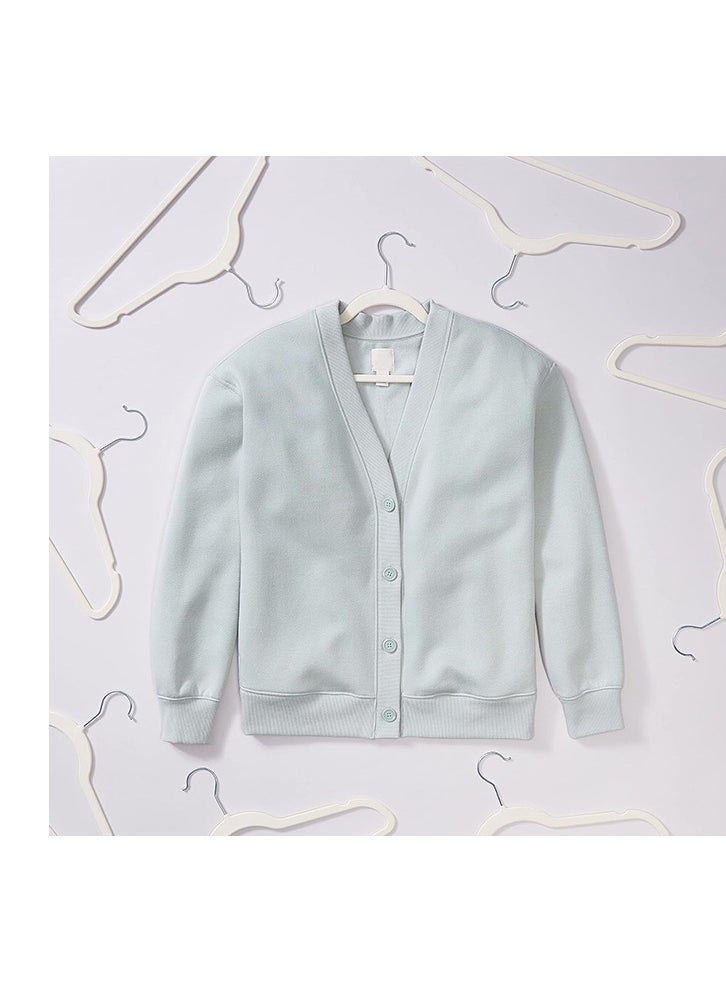 100 Beige High-Quality Velvet Hangers, Non-Slip Flocking Hangers, Sturdy Hangers, 360° Rotatable Hooks, Heavy-Duty and Durable Thin Hangers, Saving Wardrobe Space