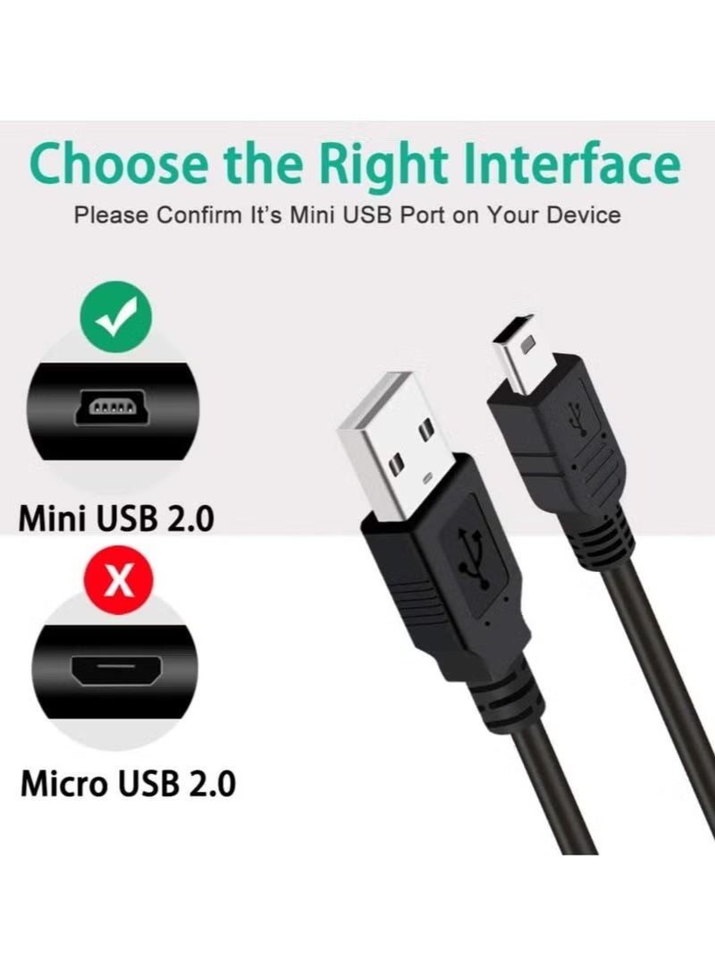 كابل شاحن PS3 بطول 6 أقدام، كابل شحن يد تحكم PS3، كابل USB صغير لوحدة تحكم بلاي ستيشن 3، دوال شوك 3 SIXAXIS، كابل شحن بيانات صغير لجهاز PS3 Slim، كابلات شحن PS3 - Image 3