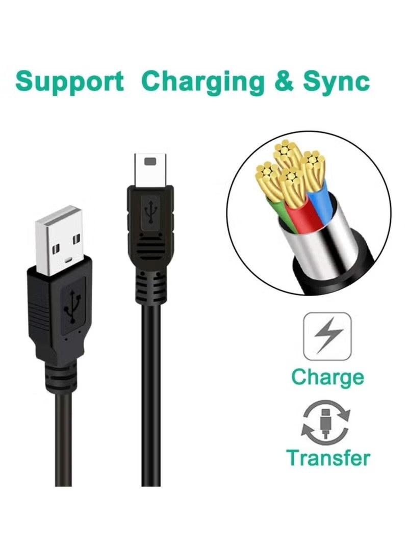 كابل شاحن PS3 بطول 6 أقدام، كابل شحن يد تحكم PS3، كابل USB صغير لوحدة تحكم بلاي ستيشن 3، دوال شوك 3 SIXAXIS، كابل شحن بيانات صغير لجهاز PS3 Slim، كابلات شحن PS3 - Image 4