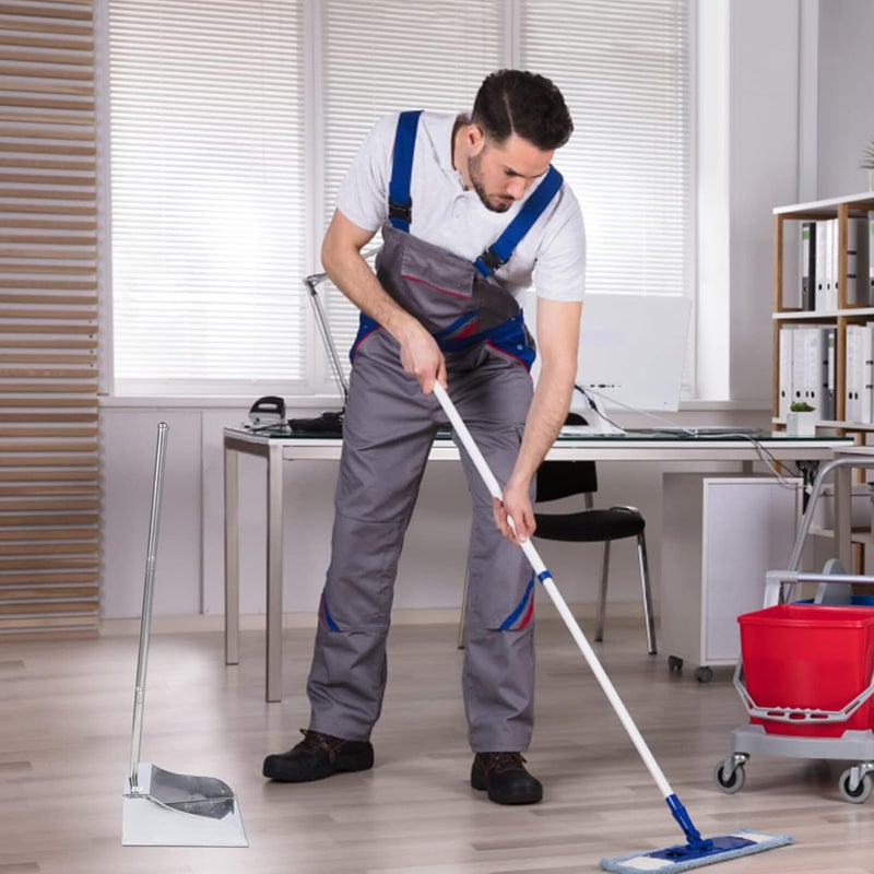 كلاراكو أداة تنظيف مجرفة الغبار المصنوعة من الفولاذ المقاوم للصدأ من كلاركو، مجرفة الغبار للتنظيف الداخلي والخارجي سهلة الغسل، مجرفة الغبار القائمة بمقبض طويل - Image 2