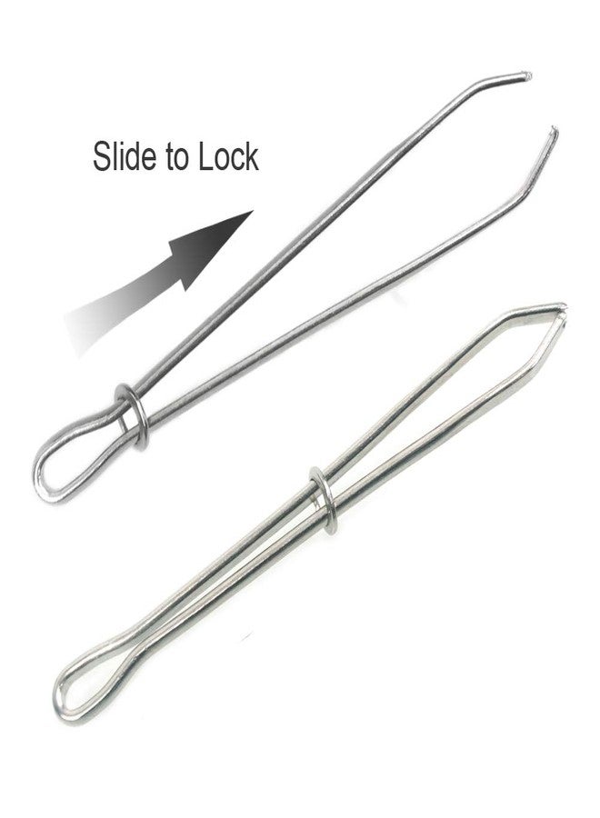 FoRapid Bodkin Needle Elastic Threader Self-Locking Tweezers Clip 78mm for Waist Band Craft Easy Pull Sewing Tool for Smooth Threading Tape Ribbon Elastic Through a Loop or Hem 2 PCS - Image 4