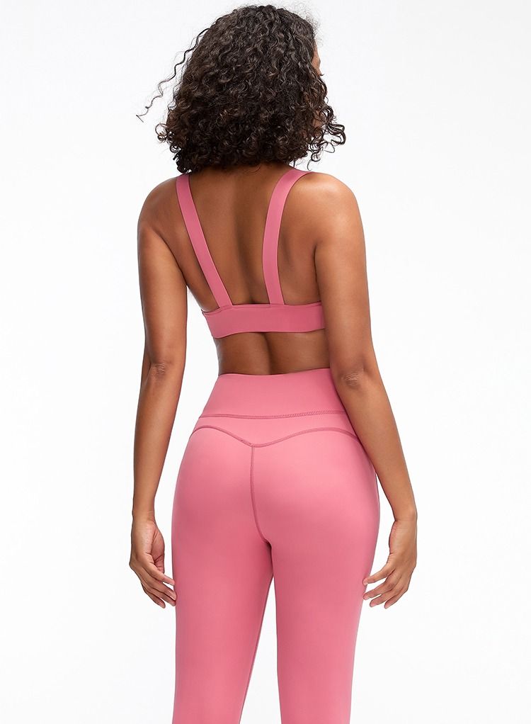 Loquat Yoga Exercise Fitness Running Bra Pink - Image 2