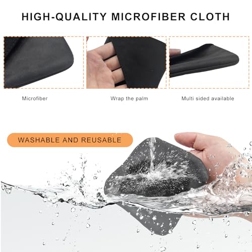 MUQIDA Car Screen Cleaner, Square Microfiber Cloth Non-Scratch Auto Touchscreen Cleaning Wipes, Foldable Touch Screen Pad Universal Cleaning Tool for Vehicle Dashboard Display (Square) - Image 3