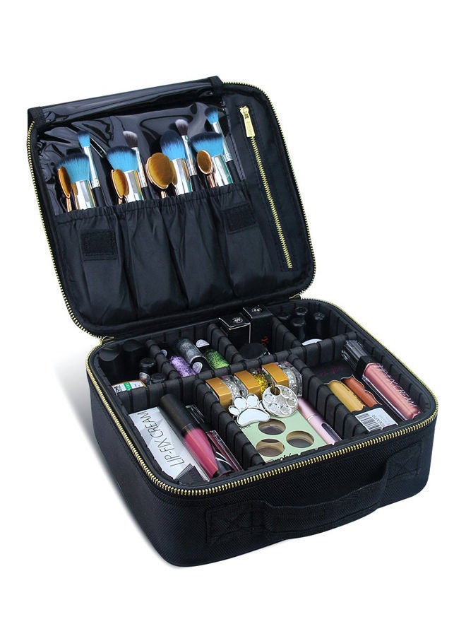 NIBEMINENT Professional Makeup Bag Organizer Black - Image 3
