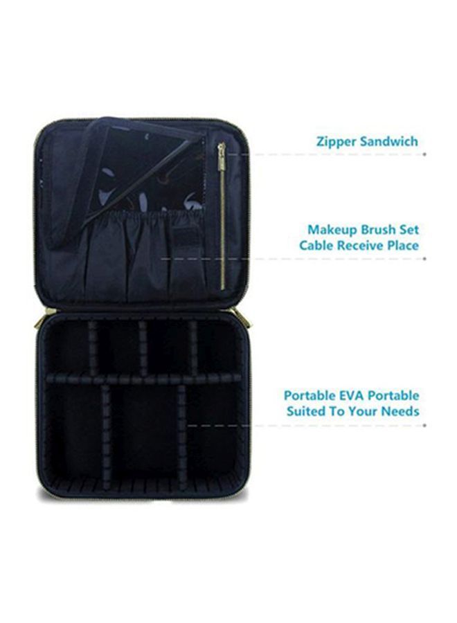 NIBEMINENT Professional Makeup Bag Organizer Black - Image 2