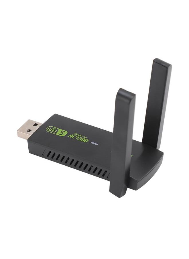 Thoraya - محول واي فاي يو إس بي لاسلكي لجهاز الكمبيوتر بسرعة 1300Mbps مع هوائيات ثنائية 5Dbi 5G 2.4G محول واي فاي MU MIMO دنجلة واي فاي لويندوز 7 8 10 11 - Image 1