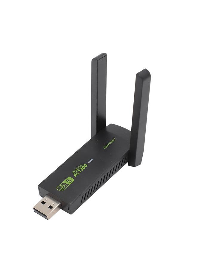 Thoraya - محول واي فاي يو إس بي لاسلكي لجهاز الكمبيوتر بسرعة 1300Mbps مع هوائيات ثنائية 5Dbi 5G 2.4G محول واي فاي MU MIMO دنجلة واي فاي لويندوز 7 8 10 11 - Image 1