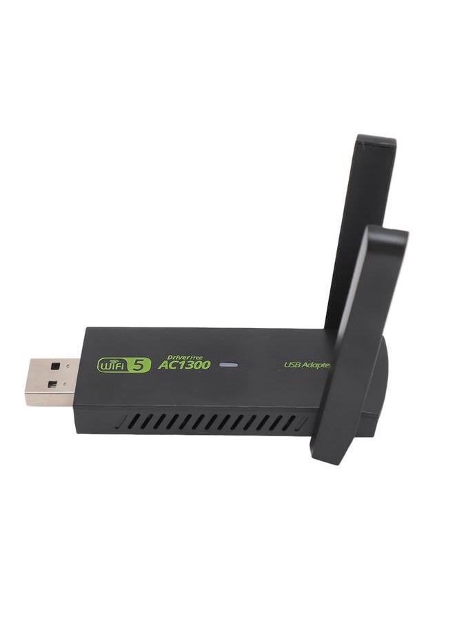 Thoraya - محول واي فاي يو إس بي لاسلكي لجهاز الكمبيوتر بسرعة 1300Mbps مع هوائيات ثنائية 5Dbi 5G 2.4G محول واي فاي MU MIMO دنجلة واي فاي لويندوز 7 8 10 11 - Image 1