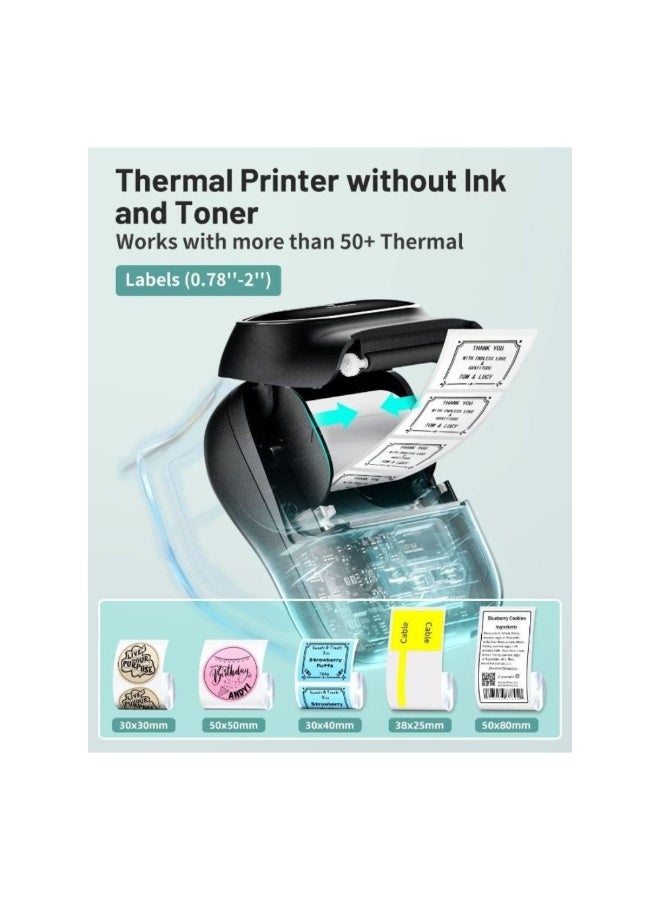 phomemo M110 Multi Functional Label Printer Thermal Printer Smart App Editing Bluetooth Connection Barcode Price Tag Food Label Package Label - Image 2