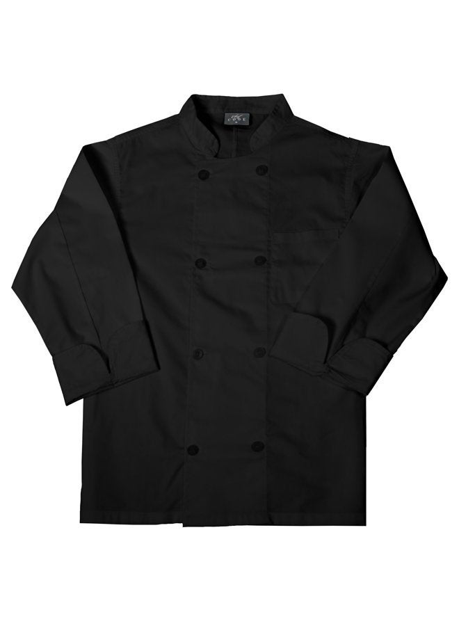 Chef Code Men's Chef's Jacket, Black, S - Image 2