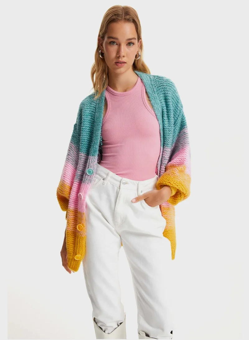 Nocturne V-Neck Button Detail Cardigan