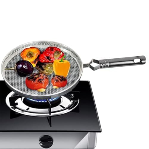 ENNIUS Phulka Grill Pan Roti Maker,Papad Maker,Grill Pan Non Stick,Cooking Pan Home Essential Items Pulka Grill For Home Gas Stove,Stainless Steel Pan Grill Tawa,Pulka Maker (Fulka Grill,Pack Of 1) - Image 3