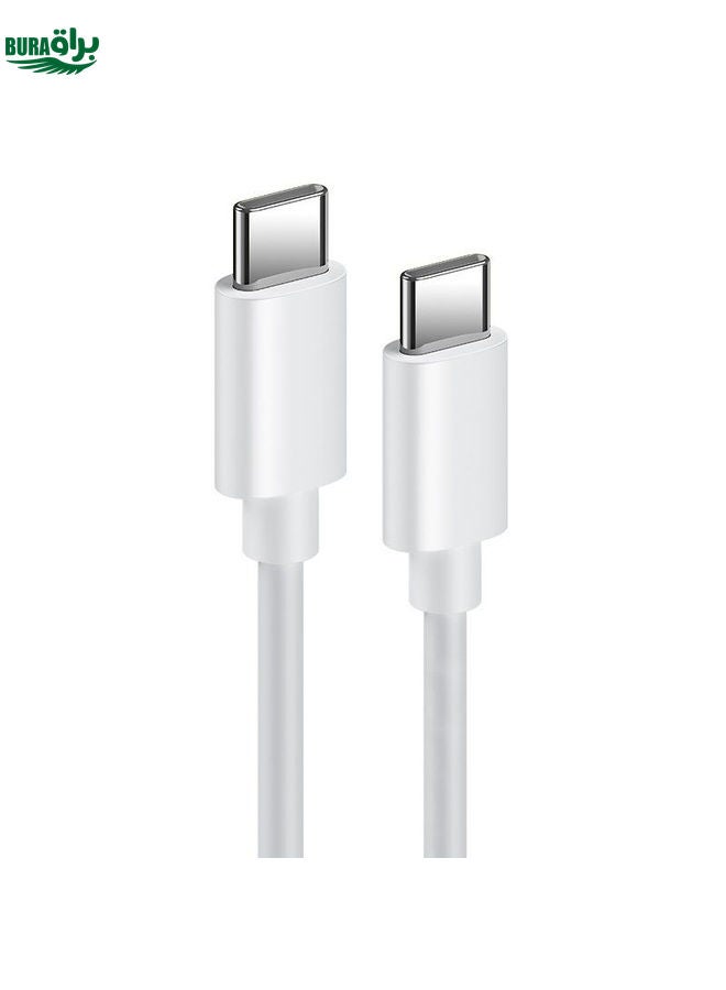 BURAQ For Huawei MateBook Laptop Fast Charging Cable 65W Dual Type-C Interface Charging Data Cable Length:1.5m - Image 1