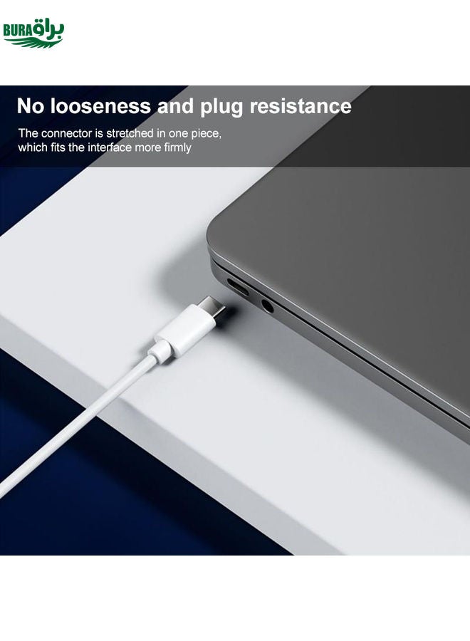 BURAQ For Huawei MateBook Laptop Fast Charging Cable 65W Dual Type-C Interface Charging Data Cable Length:1.5m - Image 5