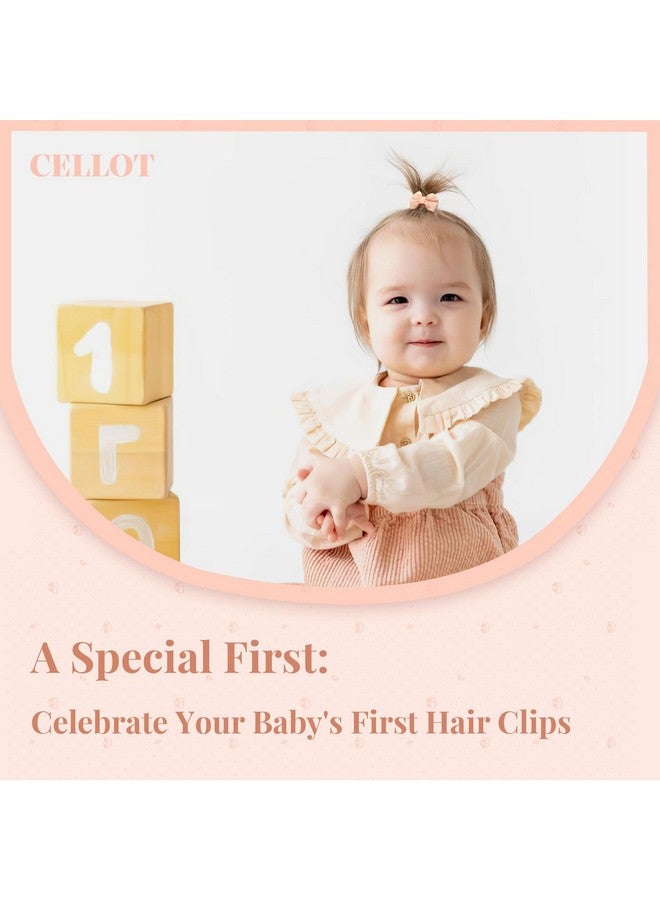 CÉLLOT 40pcs Baby Bows for Girls Mini Bow Snap Clip Baby Hair Clip Grosgrain Ribbon 1.3" Tiny Hair Bows Clips for Baby Girls Toddlers Infant Fine Thin Hair in Pairs - Image 2