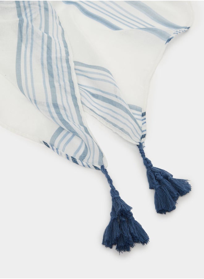 Styli Striped Print Scarf  - Image 2