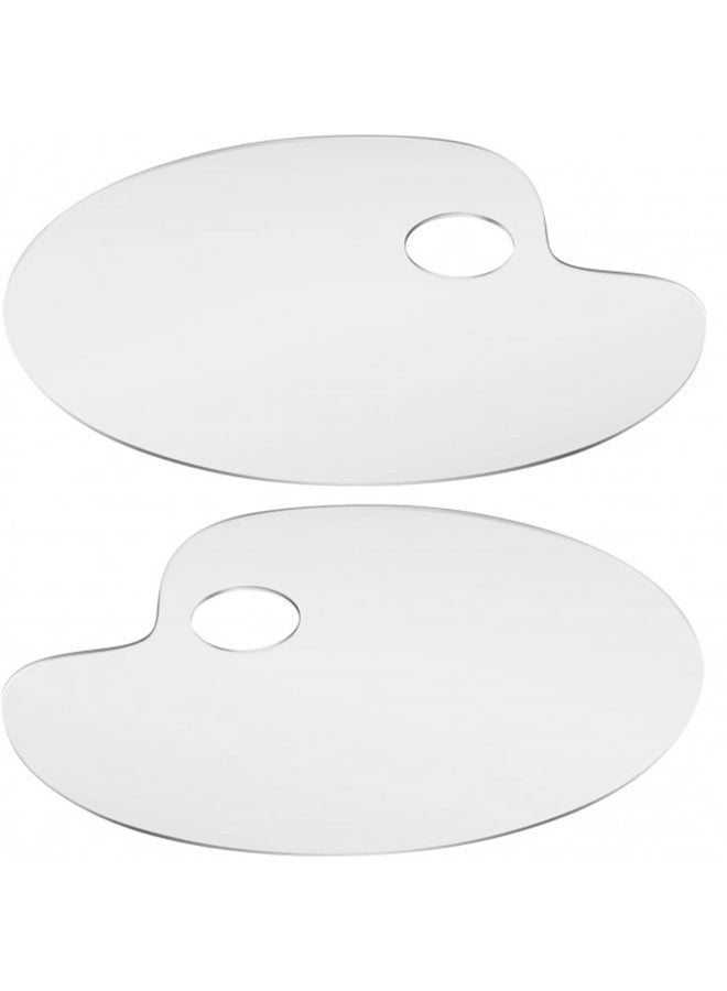 2-Piece Reusable Acrylic Paint Palette Clear - Image 1