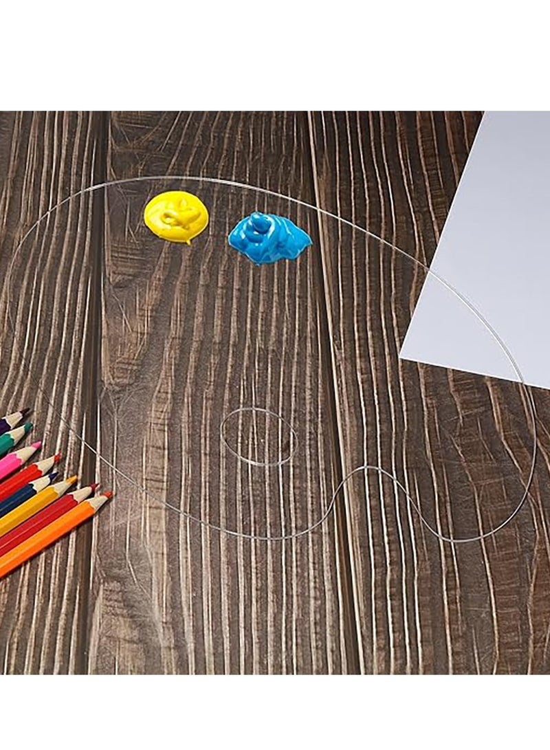 2-Piece Reusable Acrylic Paint Palette Clear - Image 3