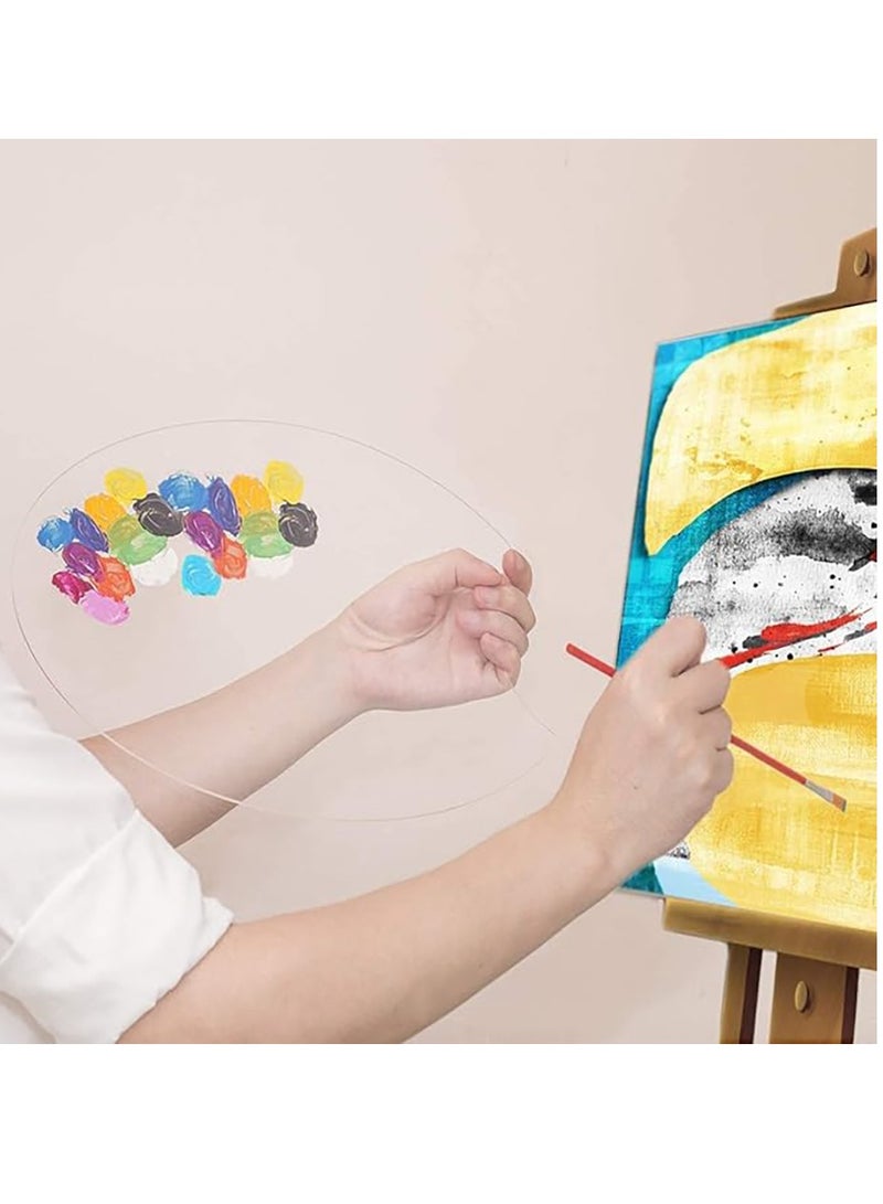 2-Piece Reusable Acrylic Paint Palette Clear - Image 2