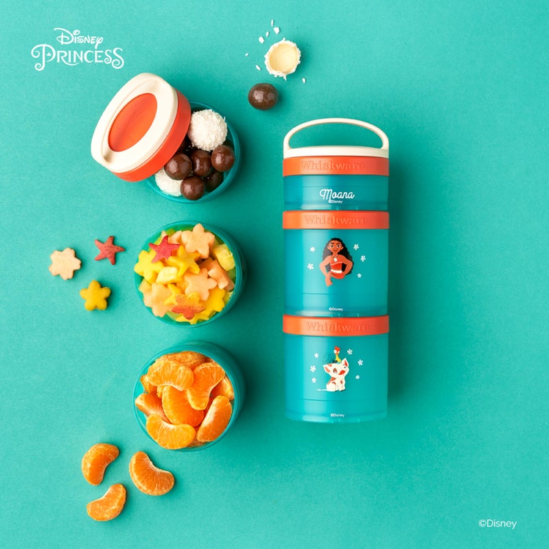 Whiskware Disney Princess Moana, Stackable Snack Containers for Kids, 3 Stackable Snack Cups for School or Travel, Formula and Cupholder Friendly, Moana and Pua - Image 5