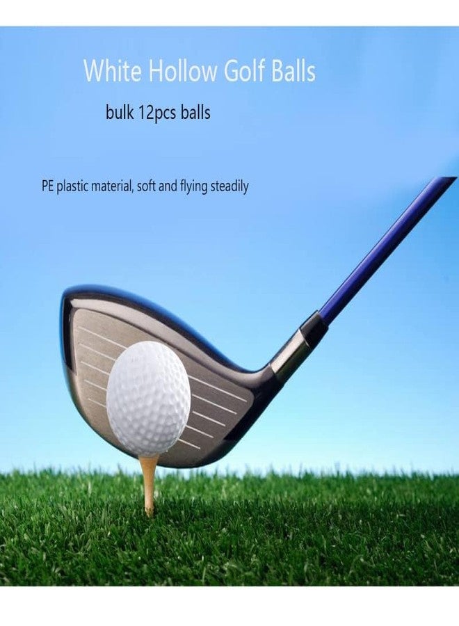 Xwejek White Hollow Practice Golf Balls Plastic 12Pcs,42mm Plastic Golf Training Balls Airflow Limited Flight Golf Balls for Swing Practice Driving Range Home Backyard Use - Image 4