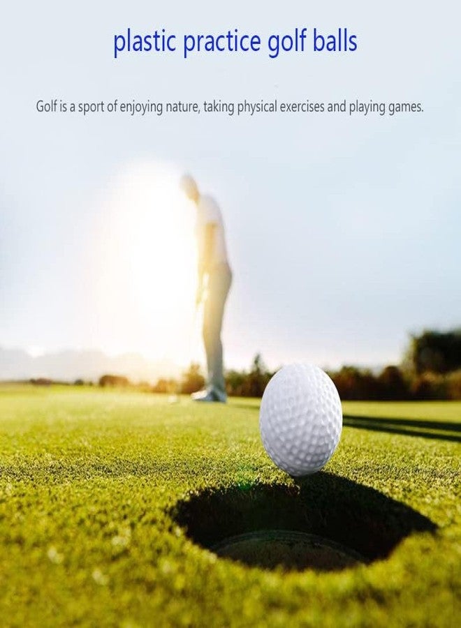 Xwejek White Hollow Practice Golf Balls Plastic 12Pcs,42mm Plastic Golf Training Balls Airflow Limited Flight Golf Balls for Swing Practice Driving Range Home Backyard Use - Image 5