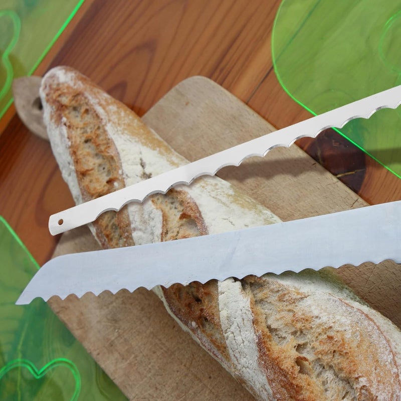 Bread Bow Cutter Blades 8pcs Stainless Steel Serrated Replacement Kit with Screws and Screwdriver for Homemade Bread Slicing and Cake Cutting - Image 5