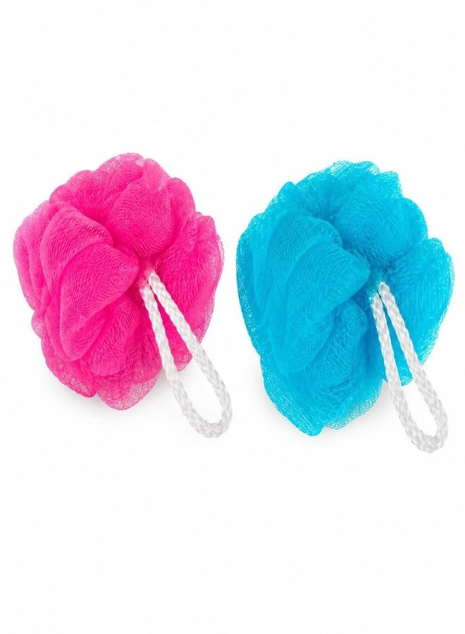 Bath Sponge Fluffy Loofah for Gentle Exfoliation, Pack of 2, 20gm Each, Assorted Colours - Image 1