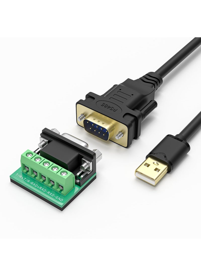 OIKWAN OIKWAN USB to RS485/RS422 Serial Port Converter Adapter Cable with FTDI Chip Supports Windows 11 10 8 7 XP Mac 6 Feet  - Image 1