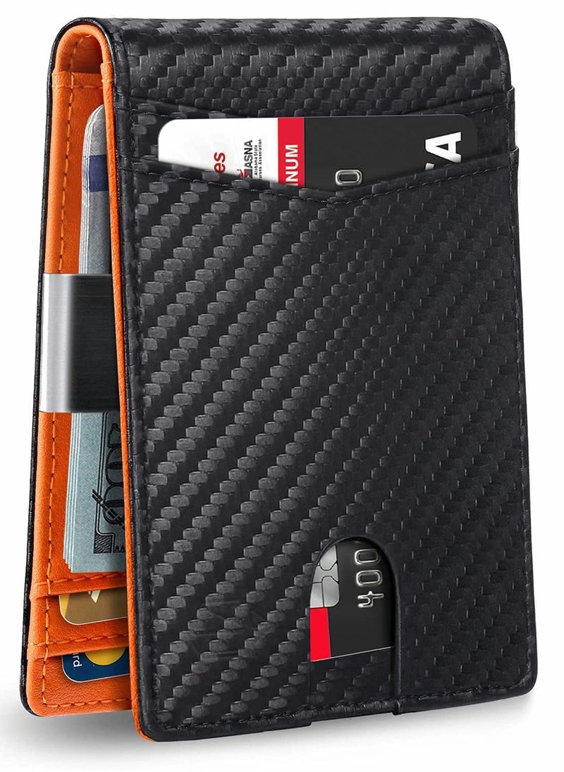 KASTWAVE Wallet for Men Slim Larger Capacity with 12 Slots RFID Blocking Men's Minimalist Money Pocket Bifold Leather ID Window Gift Box  - Image 1