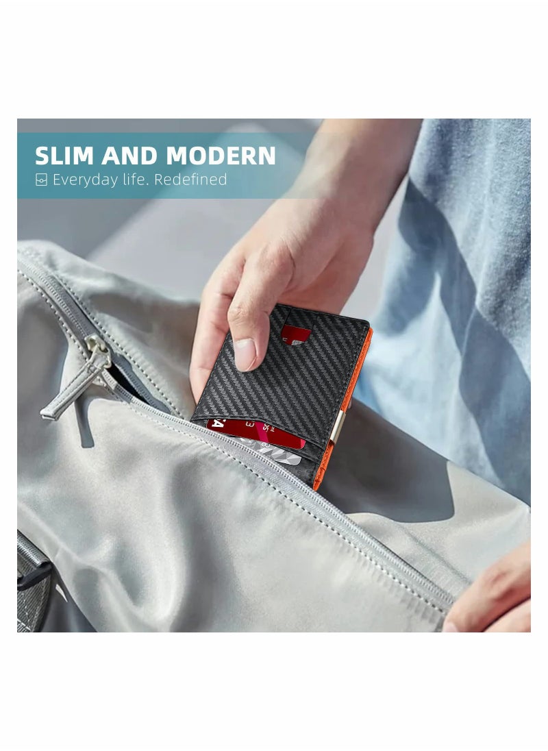 KASTWAVE Wallet for Men Slim Larger Capacity with 12 Slots RFID Blocking Men's Minimalist Money Pocket Bifold Leather ID Window Gift Box  - Image 5