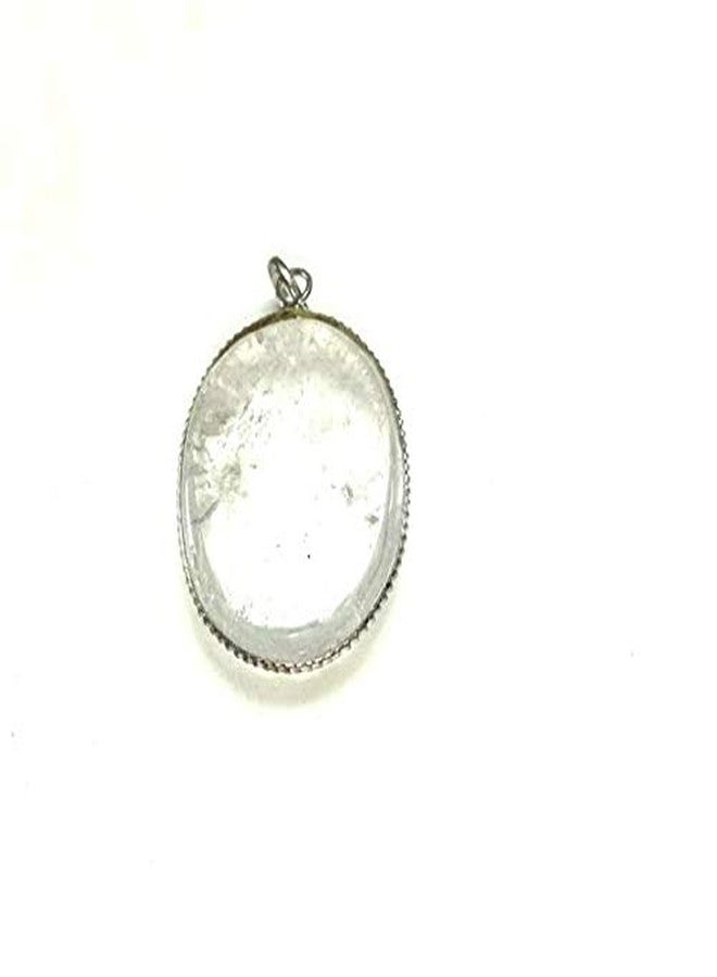 CA AGATE Natural Clear crystal crystal oval pendant Crystal Crystal Pendant - Image 1