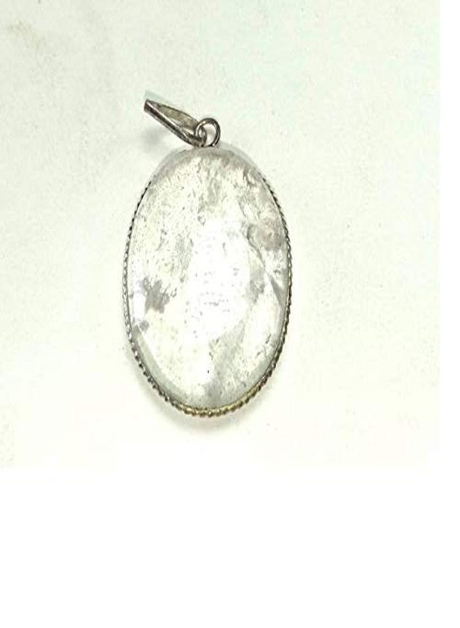 CA AGATE Natural Clear crystal crystal oval pendant Crystal Crystal Pendant - Image 2