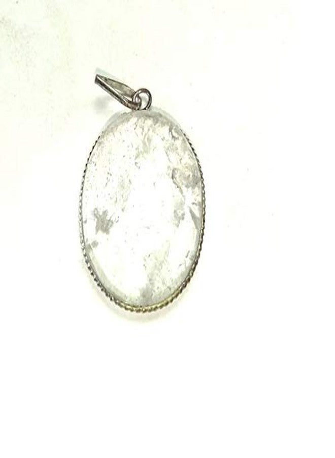CA AGATE Natural Clear crystal crystal oval pendant Crystal Crystal Pendant - Image 3