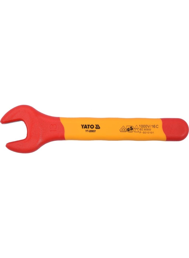 YATO Insulated Open End Wrench 13mm VDE-1000V YT-20957
